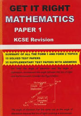 Get It Right Mathematics Pp1